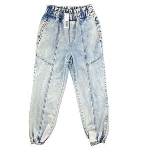 BB Dakota Steve Madden Women Jeans Small High-Rise Acid Wash Denim Jogger